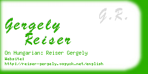 gergely reiser business card